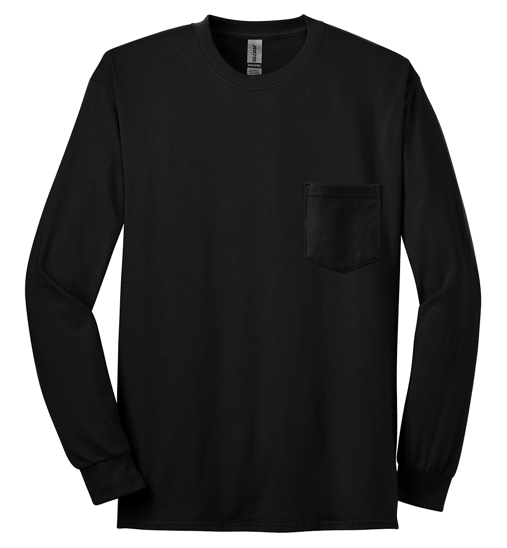 Gildan Ultra Cotton Pocket Long Sleeve